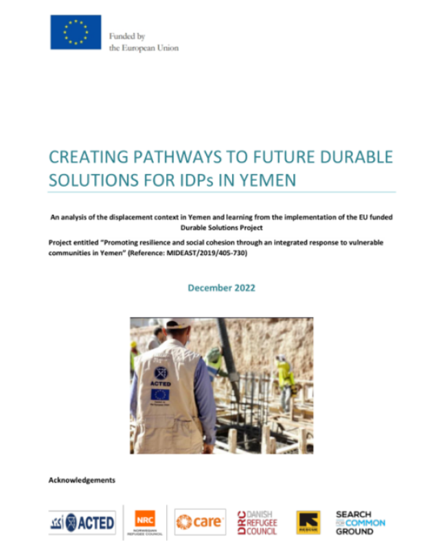 Creating pathways to future durable solutions for IDPs in Yemen (December 2022)