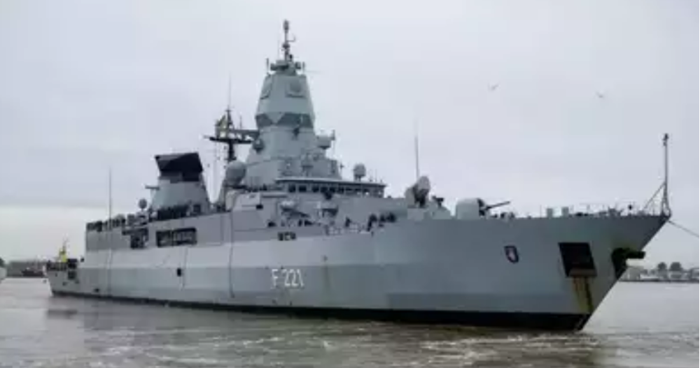 German air defense frigate leaves port to join EU Red Sea mission