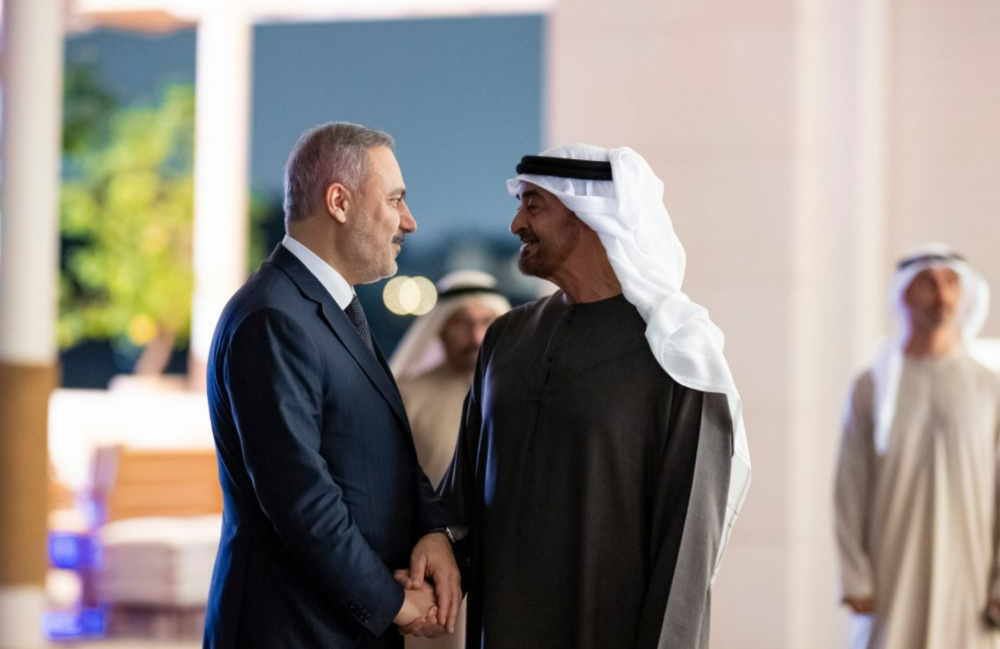 Turkish FM Fidan meets UAE president in Abu Dhabi