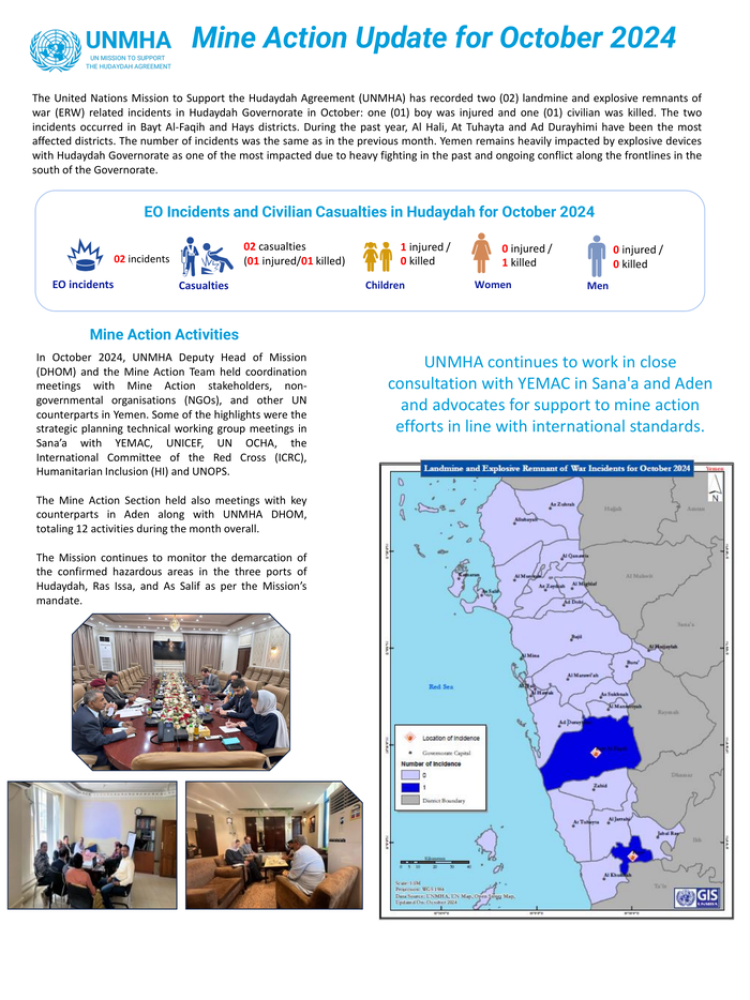 Yemen : Mine Action Update, December 2024