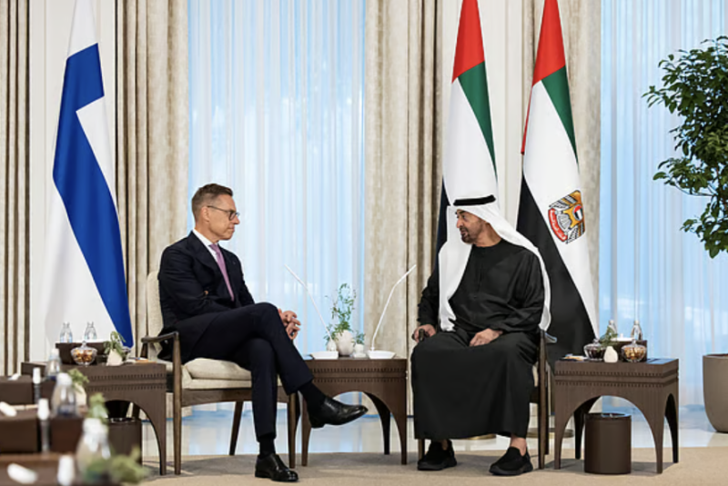 UAE ,Finland Presidents Discuss Bilateral Cooperation in Abu Dhabi
