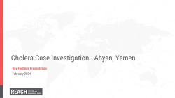 Cholera Case Investigation - Abyan