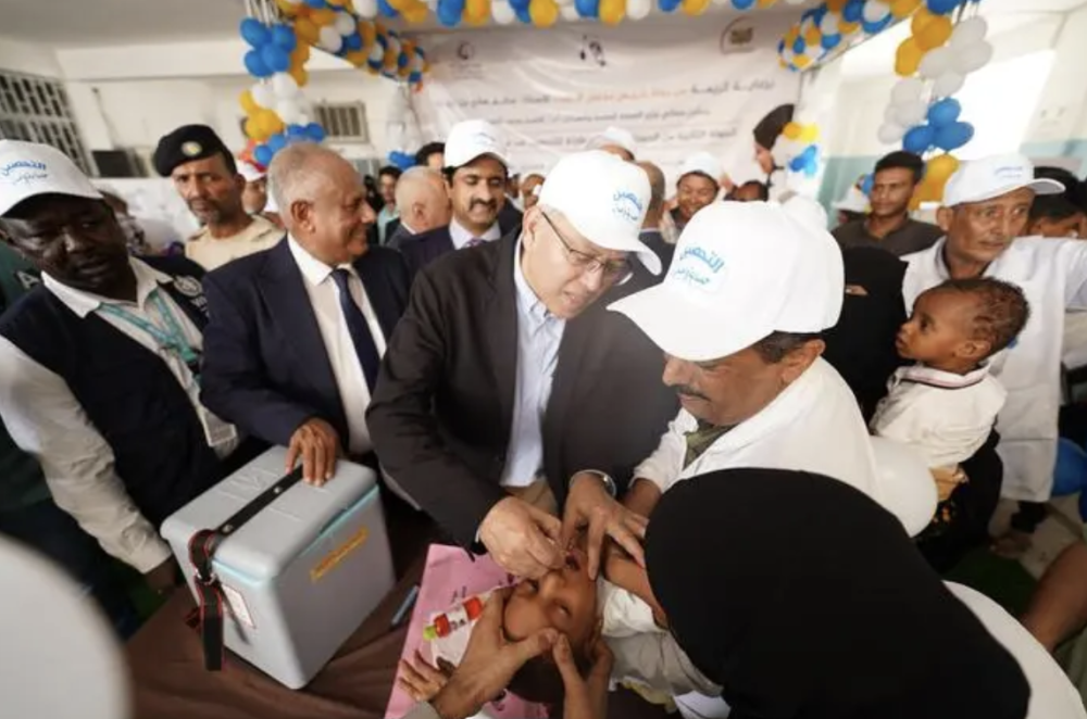 WHO, UNICEF and MoPHP launch a second round of polio vaccination in Government of Yemen
