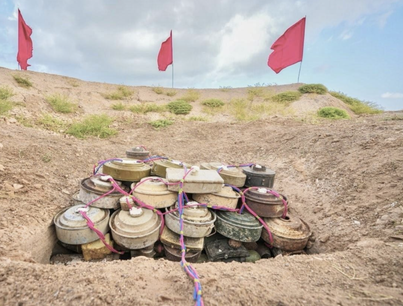 KSrelief Masam Project Clears 874 Explosives in Yemen in One Week